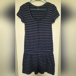 Old Navy Striped Blue and Black Dress
